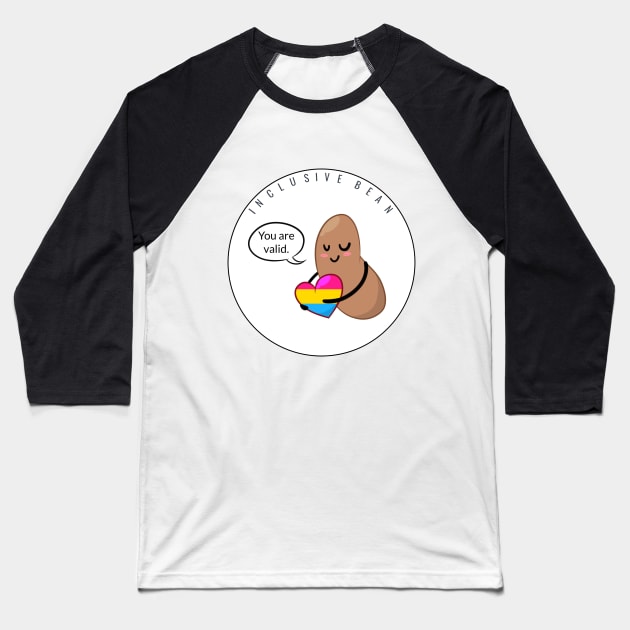Pansexual Pride: Inclusive Bean Baseball T-Shirt by Bri the Bearded Spoonie Babe